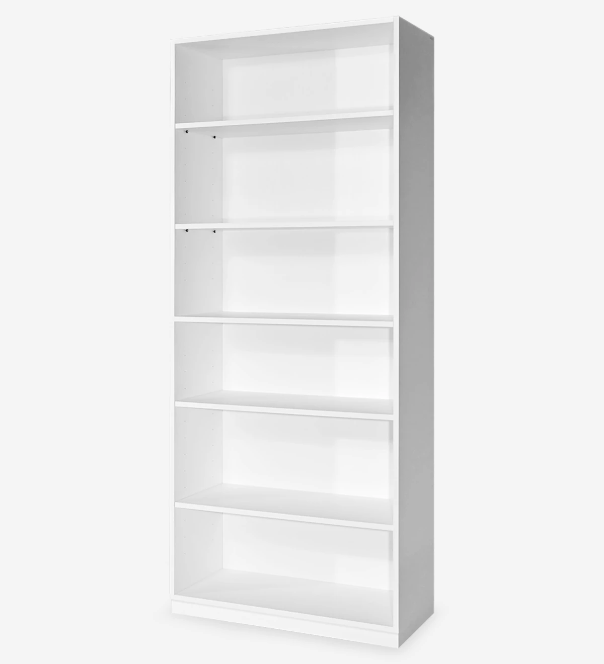 Tall bookcase cabinet in white oak, with removable shelves.