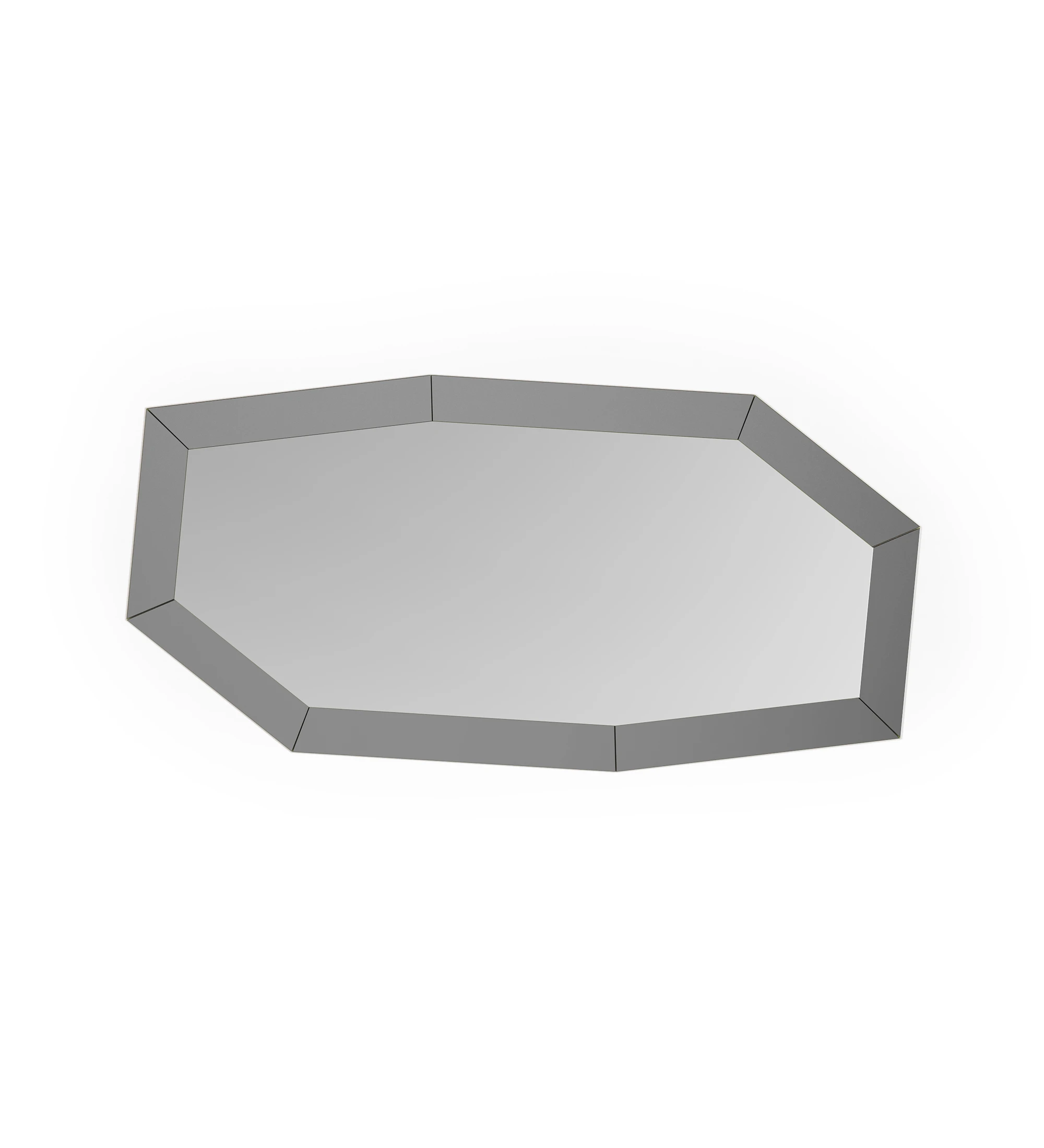 Abstract mirror with gray mirror border.