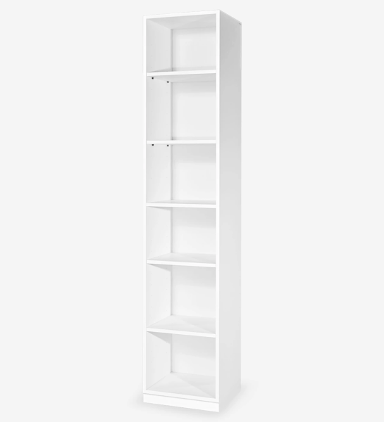 Librería alta de roble blanco, con estantes extraíbles.