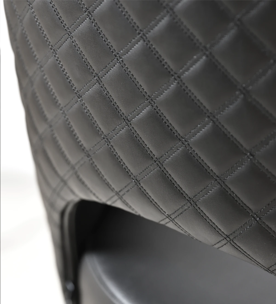 Swivel, upholstered in ecoleather and fabric