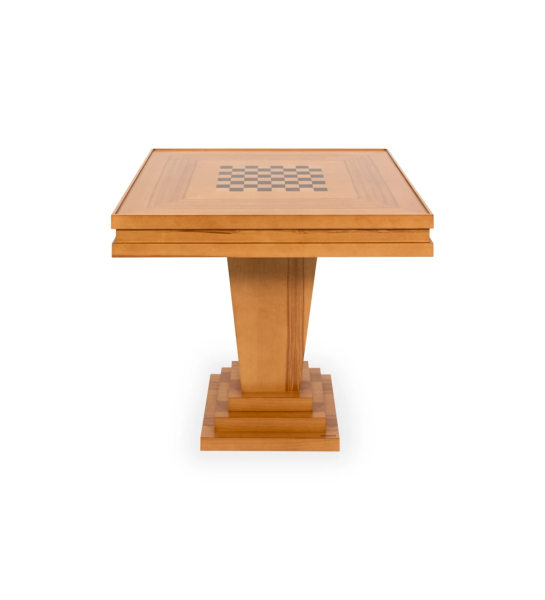 Oporto game table in honey oak, 90 x 90 cm.