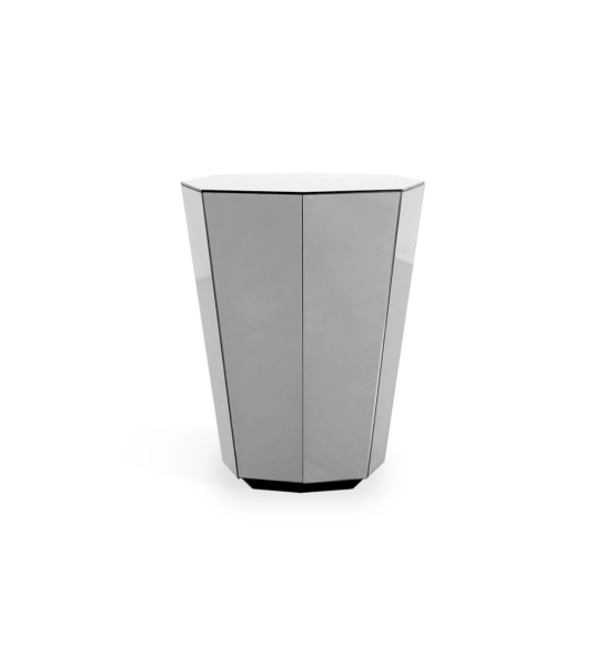 Londres side table covered in mirror, 40 x 40 cm.