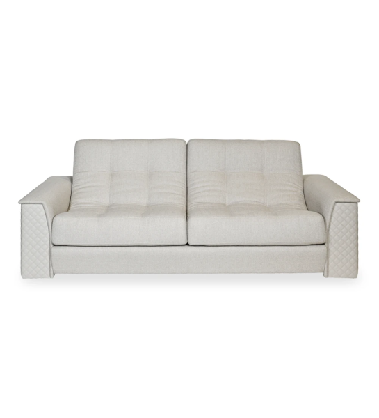 Londres 3-seater sofa upholstered in beige fabric, 230 cm.