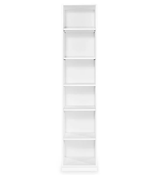 Librería alta de roble blanco, con estantes extraíbles.